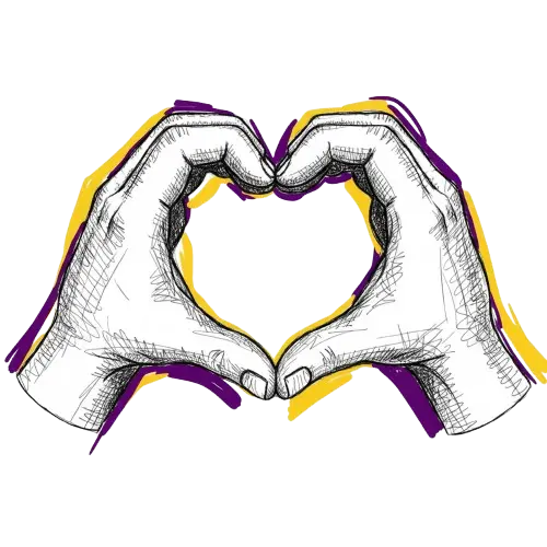 Heart hands icon